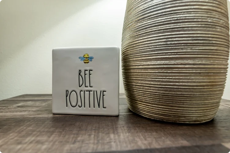 positive signage displayed at dbt mental health treatment facility