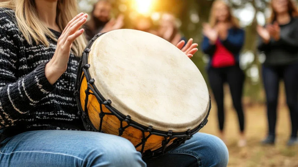 Drum circle therapy session in Pennsylvania