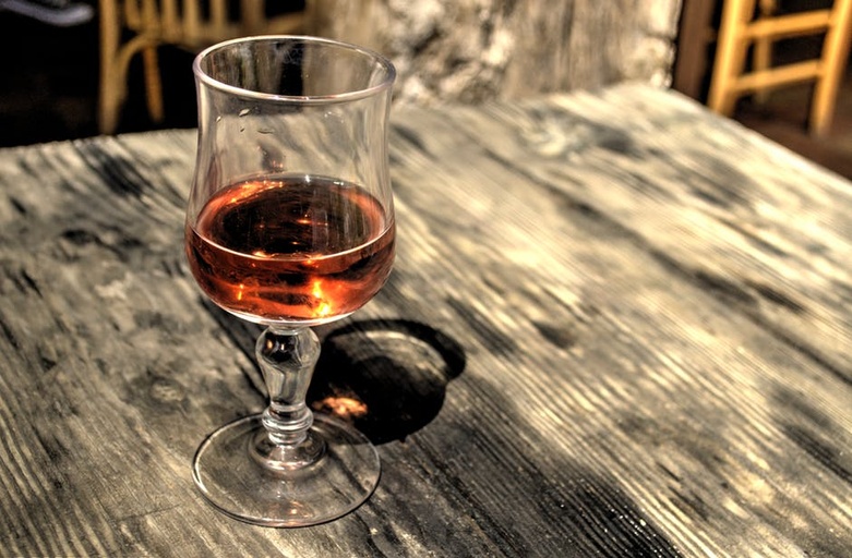 Glass of alcohol showing difference between alcoholic and social drinker
