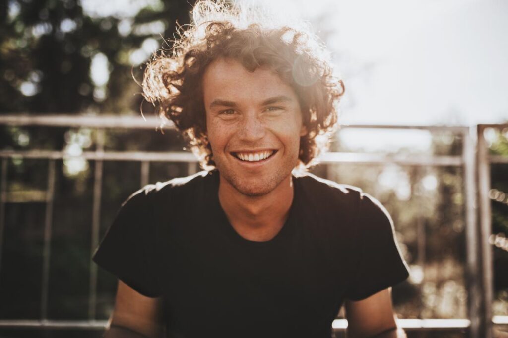 male smiling