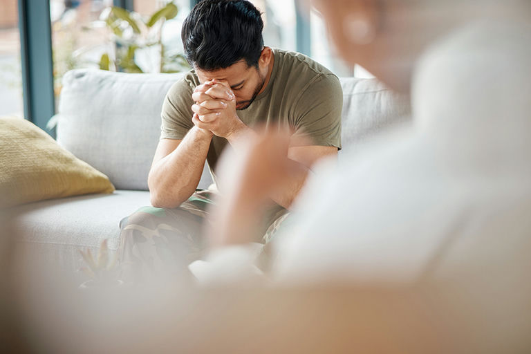 Man undergoing detox process