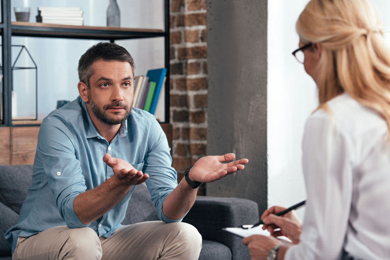 A patient asking about the benefits of residential addiction treatment for recovery near Baltimore, MD.