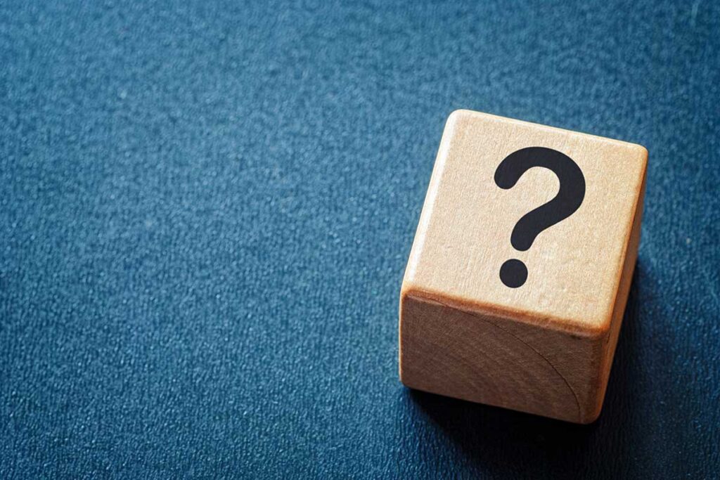 a question mark on a wooden block to represent what is polysubstance abuse