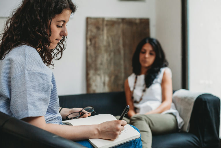 Woman seeking help with IOP addiction outpatient treatment near Manchester, PA