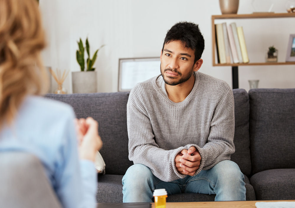 Man learning the difference between barbiturates and benzodiazepines