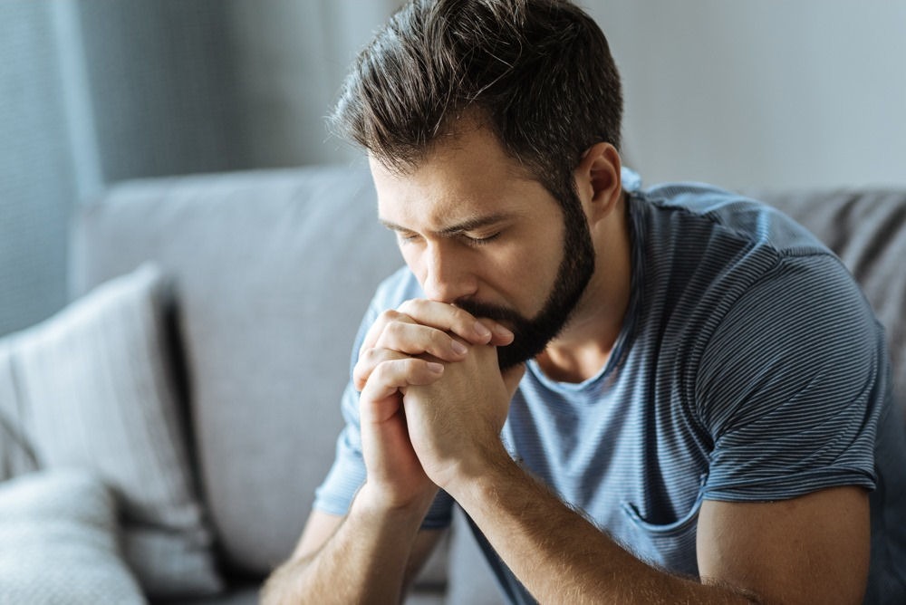 Man seeking hope and support during schizophrenia treatment