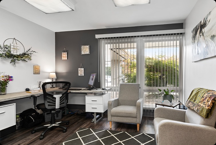 Private counseling office at Pennsylvania drug and alcohol detox center.